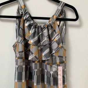 Banana Republic Grey Silky Bow Halter Top